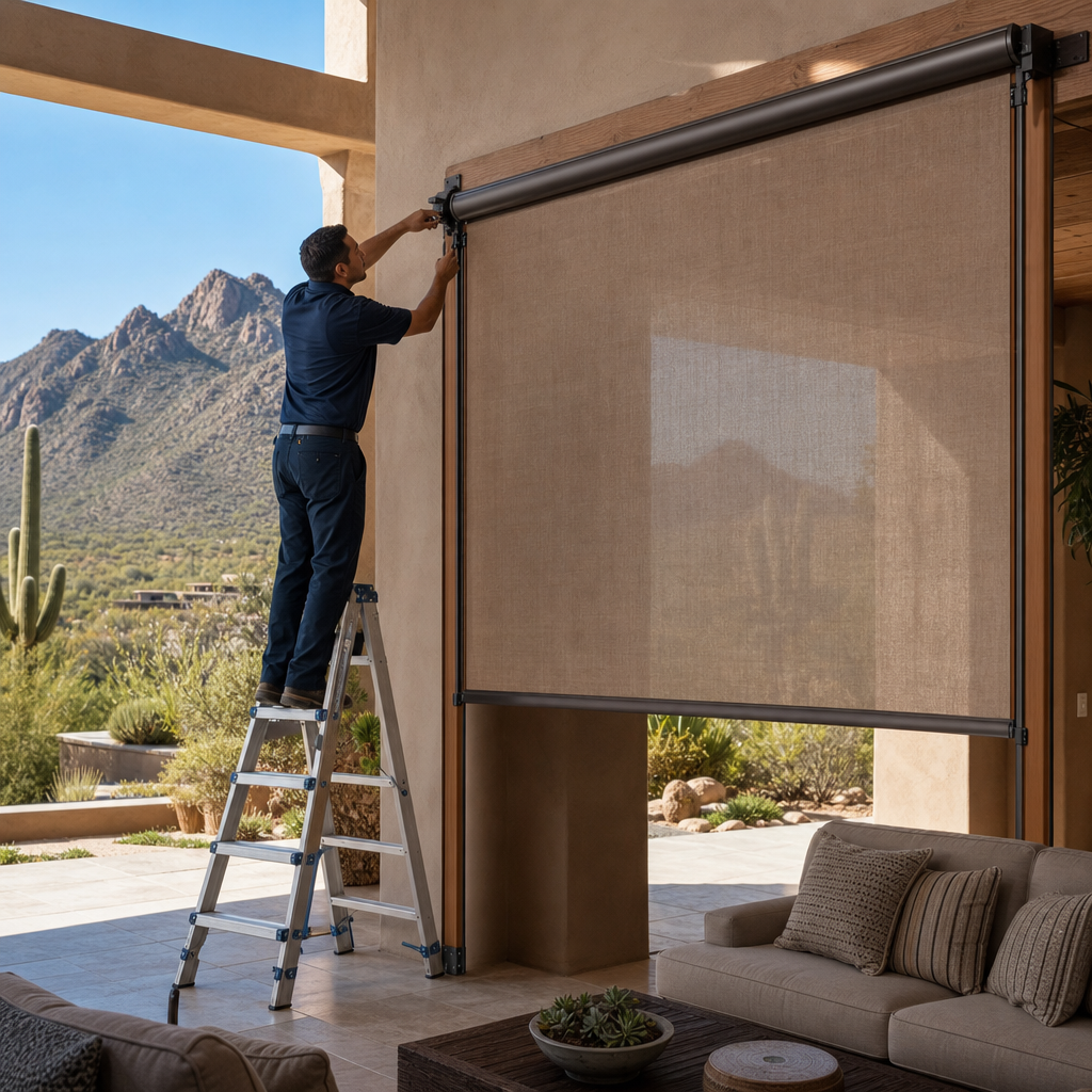 Patio Shades: Motorized & Manual services